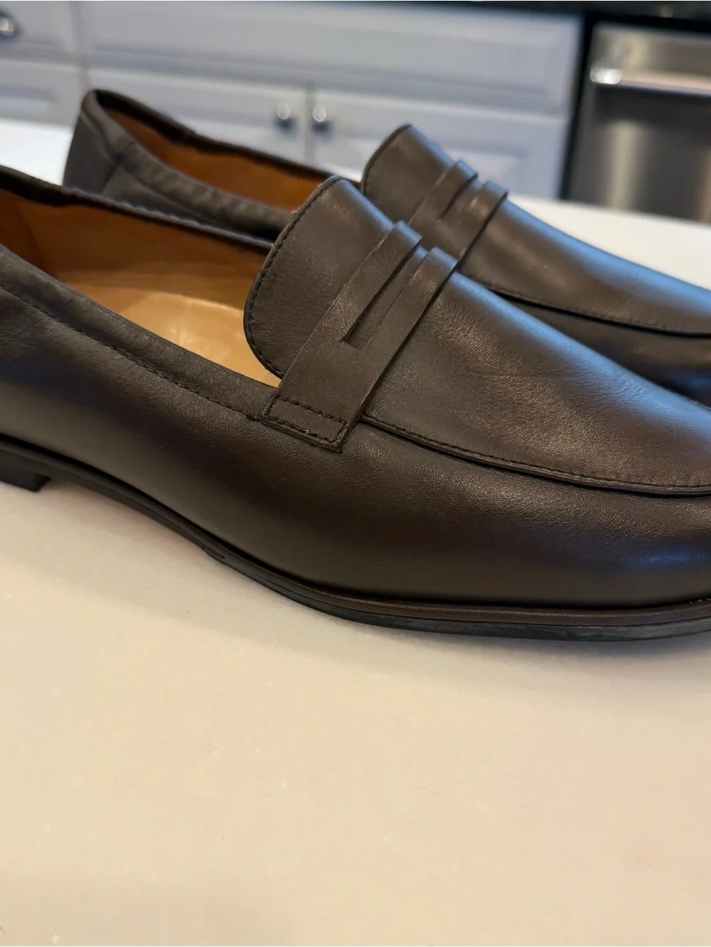 ABEO Women Naomi Loafers Shoes Brown Leather Flats Sz 7.5 NEW